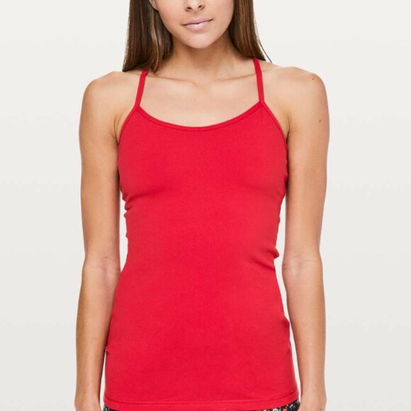 Lululemon Power Y Tank *Luon- Dark Red- Size 4 - worn 1x - Picture 8 of 10